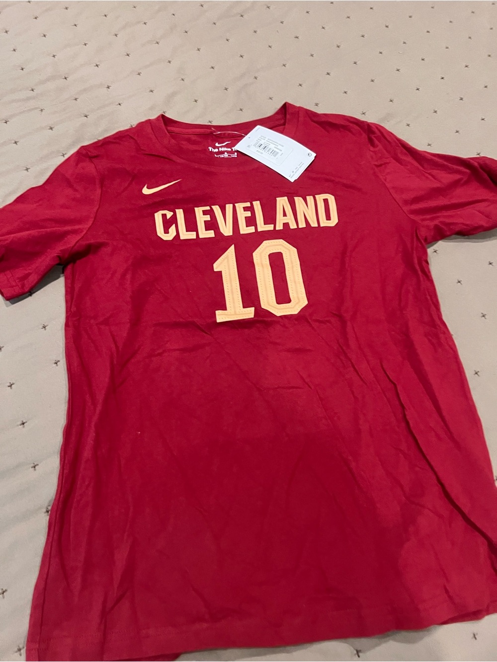 Nike Red Cleveland #10 Kids Short Sleeve Tee